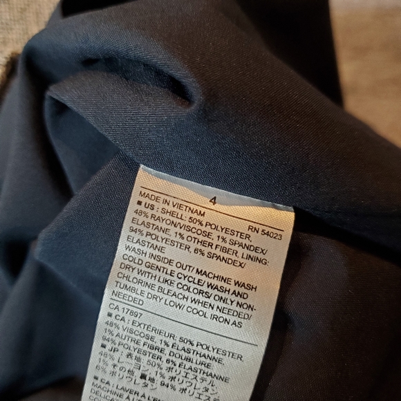 Banana Republic Tweed Short Sleeves Pullover Side Zip Gray Dress Size 4 - Picture 5 of 8